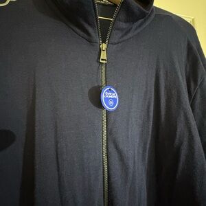 Men's Navy Zip-Up Sweater